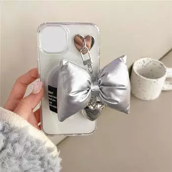 Y2K Серебряный Цветной Брелок-Бант Милый Брелок-Бант Для Девочек Рюкзак Подвеска Сумка Подвесное Украшение Подарки