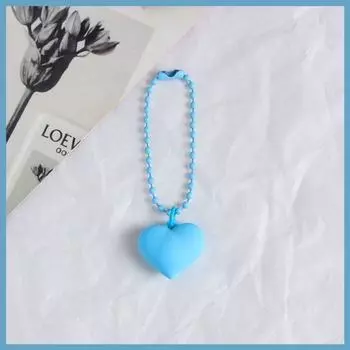 Y2K Silicone Heart Keyring Kawaii Candy Color Heart Pendant Fashion Colorful Heart Keychain Couple