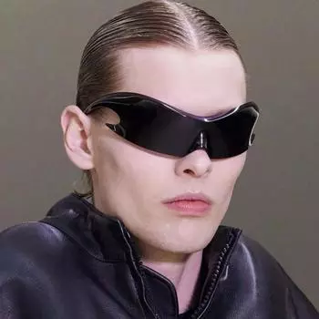 Y2k солнцезащитные очки для женщин безрамные цельные солнцезащитные очки с градиентной оберткой для мужчин 2023 новый модный стиль UV400 спортивные очки Ins