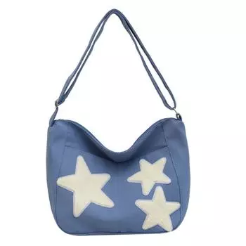 Y2k Star Crossbody Bag Большая вместимость Пентаграмма Сумка на плечо Винтажная Звезда Сумка Ежедневно красный