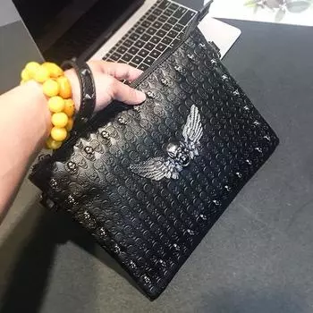 Y2k Сумка-мессенджер Повседневный женский дневной клатч Портативный покупатель Сумка на плечо в готическом стиле в стиле панк с черным черепом Сумка-мессенджер