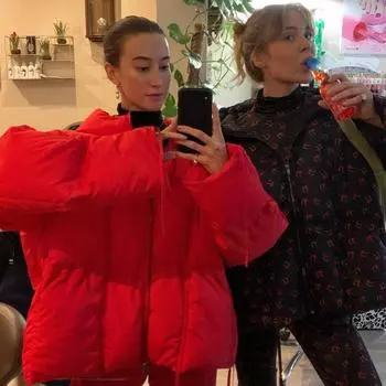 Y2K Свободная женская осенне-зимняя куртка-куртка Парка с утолщенной хлопковой подкладкой средней длины Модная регулируемая плюшевая зимняя меховая шуба с капюшоном XS