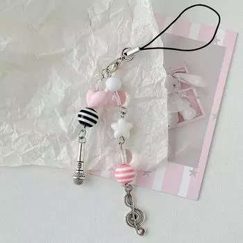 Y2K телефонный брелок-подвеска розовый брелок-подвеска сумка-телефонная цепочка милый аксессуар для девочек женские ювелирные изделия