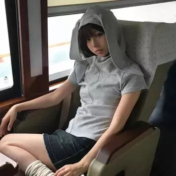 Y2k Толстовка с капюшоном Винтажный стиль 2000-х Кроличьи уши Застежка-молния Топы Харадзюку Короткий рукав Тонкая куртка Корейский популярный S серый