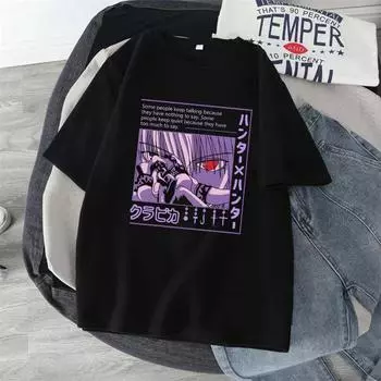 Y2k Женская футболка Hunter X Hunter Kawaii Японская аниме-футболка Harajuku Fashion Casual Funny Футболки с коротким рукавом Летние топы S