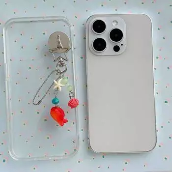 Y2K золотая рыбка телефонная цепочка милый океан мобильный телефон шнурок бисерный сотовый телефон подвеска брелок наушники кулон