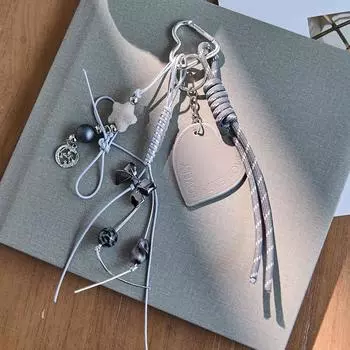 Y2K Звезда Сердце Кожаная Сумка Подвеска Брелок Инс Стиль Девичий Брелок Держатель для Ключей от Машины Украшение для Подвешивания на Рюкзак Ключные Аксессуары