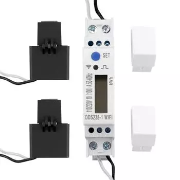 Y51A-2 фазы 3 провода 110 В + 110 В 100 А Din-рейка 18 мм Tuya WIFI умный счетчик энергии монитор энергопотребления счетчик кВтч ваттметр