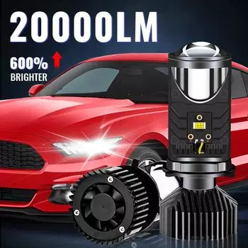 Y6 H4 светодиодный прожекторный фонарь линза проектора мини H4 светодиодные линзы с чипом вентилятора охлаждения дальний и ближний свет 90 Вт би светодиодная линза 12 В Left-Hand-Drive