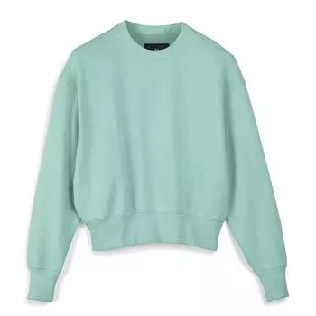 Y-3 Ft Crew Sweat Solid Color Long Sleeve Round Neck Casual Hoody Women sweatshirt Mint-Green 50-IV5568 S