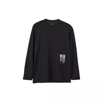 Футболка Y-3 Gfx Ls с логотипом и принтом, с круглым вырезом и длинными рукавами, унисекс, черный цвет IZ3122 XXS
