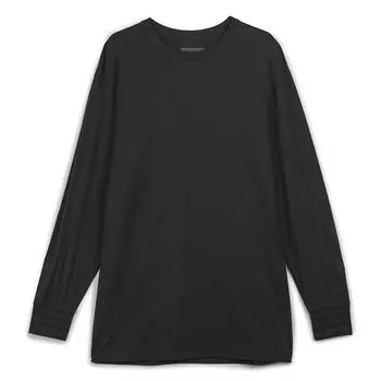 Y-3 Футболка Gfx Ls с принтом логотипа и буквами, свободная повседневная футболка с круглым вырезом, мужские топы, черная 39-IQ2146 S