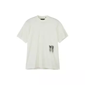 Y-3 Футболка Gfx Ss Tee с логотипом и круглым вырезом, унисекс, топы, белая IZ3123 M