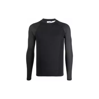 Y-3 Футболка с длинным рукавом с логотипом FW21, однотонная, облегающая, мужская, черного цвета HB3401 XS