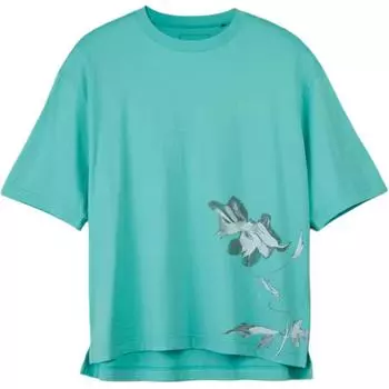 Y-3 Футболка с круглым вырезом и графическим принтом, топы унисекс, синяя IV7743 XL