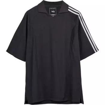 Y-3 Футболка с линией отреза Черная Унисекс Топы JN4877 M