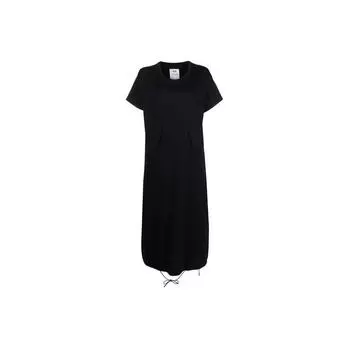 Y-3 FW21 Драпированное макси-платье-футболка женские платья черного цвета GV0347 XS