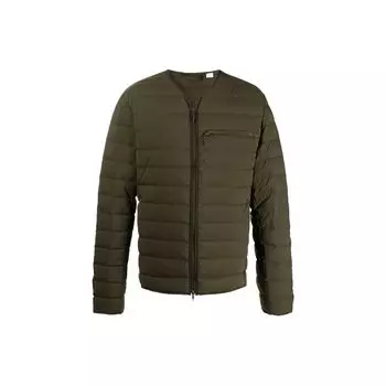 Y-3 FW21 Логотип Молния Однотонная Куртка Заполненная Мужская Куртки Военные-Зеленые GV4175 S