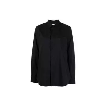 Y-3 Fw21 Однотонная рубашка с длинным рукавом и карманом на молнии, женские рубашки черного цвета HB1697 XS