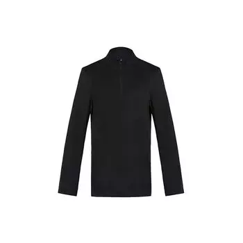 Y-3 FW21 Пуловер на молнии, однотонный, облегающий, вязаный свитер, мужской свитер, черный DP0513 S