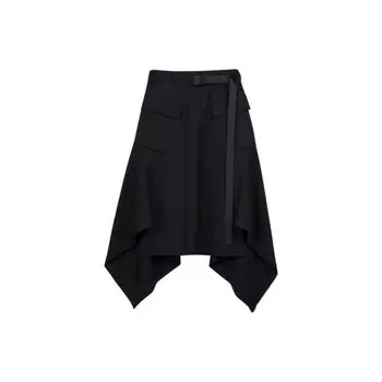 Y-3 FW22 Классическая однотонная нестандартная повседневная длинная юбка с множеством карманов, женские юбки черного цвета HS9831 XS