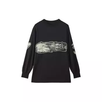 Y-3 FW22 креативный дизайн свободный свитер с длинным рукавом футболка мужские топы черный H44811 S
