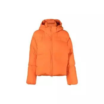 Y-3 FW22 Однотонная куртка-пуховик с капюшоном, женская куртка, оранжевая HS7452 XS