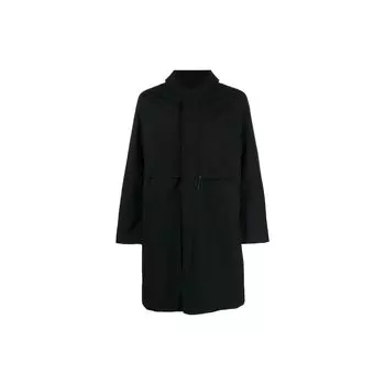 Y-3 FW22 однотонное мужское пальто с длинным рукавом и застежкой-молнией на лацканах, черное HP1346 XS