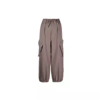 Y-3 FW22 Однотонные брюки-карго с большим карманом и эластичным поясом, женские брюки коричневого цвета HS7524-TECEAR S