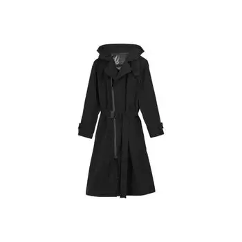 Y-3 FW22 однотонный длинный плащ с боковой молнией, женская верхняя одежда, черный цвет HN4315 M