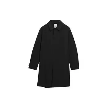 Y-3 FW22 сплошное цветное пальто с небольшим логотипом и воротником на молнии с длинными рукавами, мужские пальто, черные HN4328 S