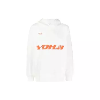 Y-3 FW22 Толстовка с капюшоном с логотипом и надписью Мужская толстовка с капюшоном Белая HT4731