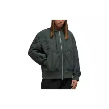 Y-3 FW23 однотонная стеганая куртка пилота с воротником-стойкой на молнии, куртка унисекс, зеленая IP7936 XS