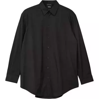 Y-3 Graphic Shirt Long Sleeve Single Breasted Loose Fit Shirt Men shirts Black JE9274 L