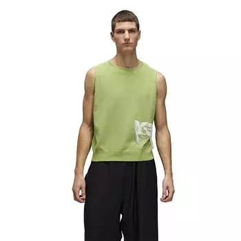 Y-3 Knit Vest Unisex Tops Green 52-JN1984 M