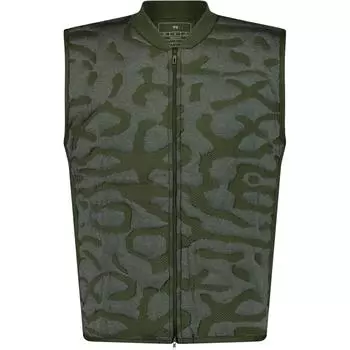 Y-3 Leopard Print Zip Sleeveless Vest Men Vests Khaki IX0006 XS