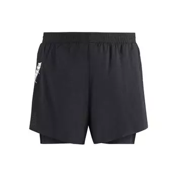 Y-3 Logo Print Tearproof Plaid Casual Shorts Men shorts Black IN8748 S