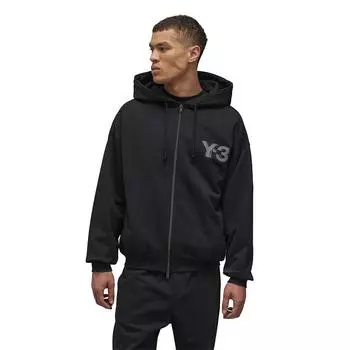 Y-3 Логотип Толстовка на молнии Удобная Толстовка Унисекс толстовки Черный 51-JE9278 XS