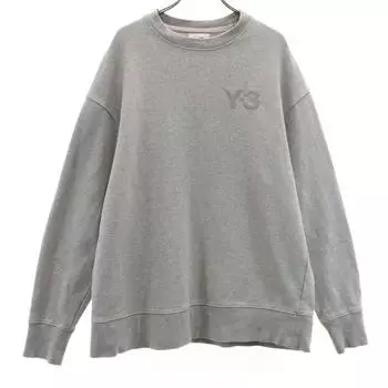 Y-3 Long sleeve sweat trainer S gray Youji Yamamoto Men s Used