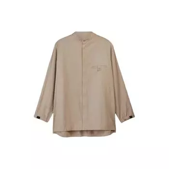 Y-3 Нейлоновая саржа верхняя рубашка однотонная полувысокая свободная куртка мужские куртки бежевый IV8022 S