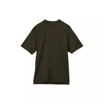 Y-3 Однотонная футболка с коротким рукавом и принтом логотипа, оливково-зеленого цвета HT2288 XS