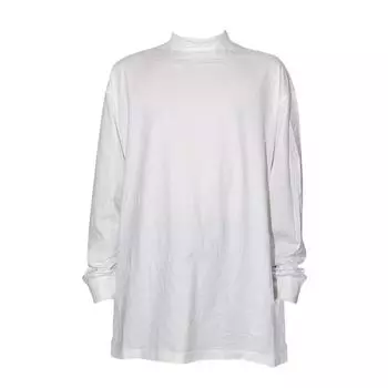 Y-3 Однотонная футболка с круглым вырезом и длинными рукавами, унисекс, топы белого цвета IB4774 S