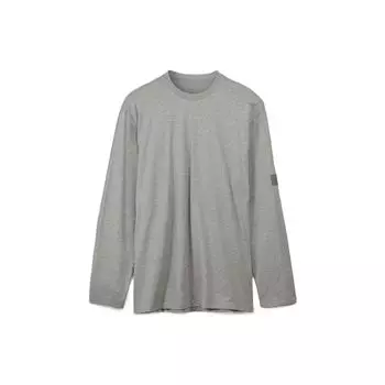 Y-3 Однотонная футболка с круглым вырезом и длинными рукавами, унисекс, топы, серые IB4778 M