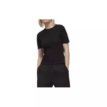 Y-3 Однотонная футболка с круглым вырезом и коротким рукавом, женские топы, черный цвет HY1249 XS