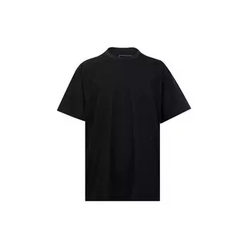 Y-3 Однотонная футболка с круглым вырезом и коротким рукавом, унисекс, топы, черный цвет IR7108 XS