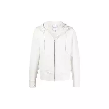 Y-3 Однотонная хлопковая куртка с капюшоном на молнии для мужчин, верхняя одежда белого цвета HG6220 XS