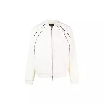 Y-3 Однотонная мужская куртка с воротником-стойкой и длинными рукавами на молнии, белая HZ0162 M