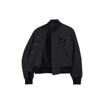 Y-3 Однотонная повседневная куртка с принтом логотипа, унисекс, черная IA3107 XL
