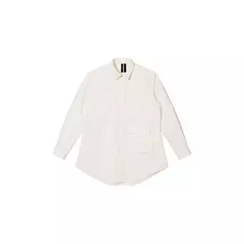 Y-3 Однотонная рубашка-поло с воротником-поло и большим карманом, повседневная рубашка с длинным рукавом, унисекс, белая IA1438 S