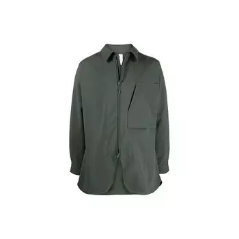 Y-3 однотонная рубашка с карманом, мужская куртка, зеленая HB3422 XS